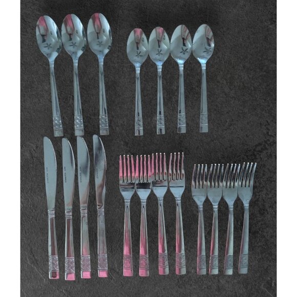 Mainstays Pierremont Set Of Stainless Steel Flatware 19 Pieces *PLEASE READ* - Picture 1 of 4